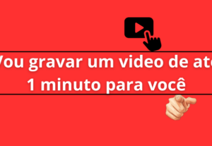 Eu vou Gravar um video ou audio para você em menos de 3h