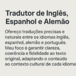 Eu vou traduzir o seu texto em Espanhol, Inglês ou Alemão.