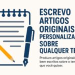 Eu vou Escrever artigos originais e personalizados