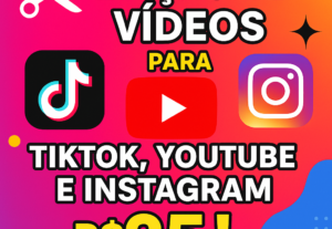 Eu vou editar um vídeo para o seu TikTok, Instagram ou YouTu...