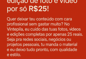 Eu vou ajudar você com edição de fotos e vídeos