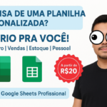 Eu vou criar sua planilha personalizada em excel