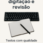 Eu vou digitar e revisar seus textos com rapidez e qualidade