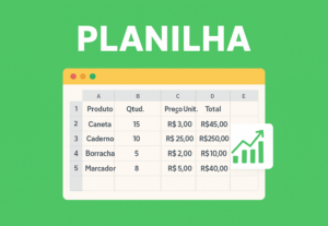 Eu vou criar a sua planilha de controle de Vendas.
