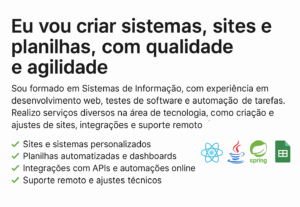 Eu vou criar ou ajustar seu site com qualidade e agilidade