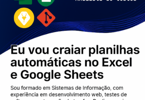 Eu vou criar planilhas automáticas no Excel e Google Sheets