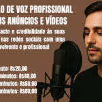 Eu vou colocar voz nos seus anúncios para as redes sociais.