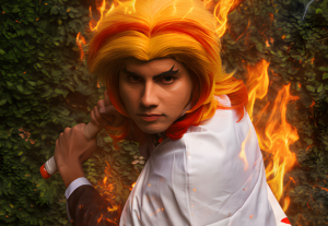 Eu vou adicionar efeitos visuais na sua foto de cosplay.
