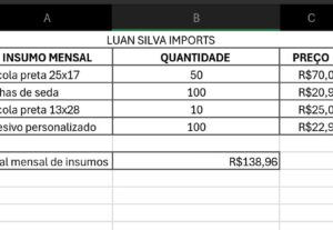 Eu vou Fazer sua planilha no Excel