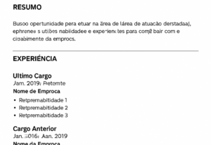 Eu vou criar ou atualizar seu Currículo Profissional