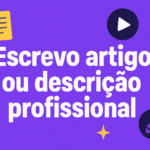 Eu vou fazer Artigo ou descrição profissional