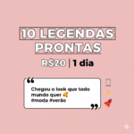 Eu vou criar 10 legendas prontas para instagram/tiktok