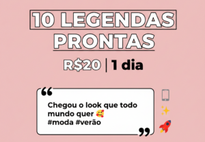 Eu vou criar 10 legendas prontas para instagram/tiktok