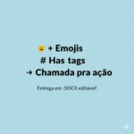 Eu vou criar 10 legendas prontas para instagram/tiktok