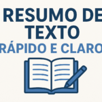 Eu vou fazer resumo claro de textos, livros ou artigos.