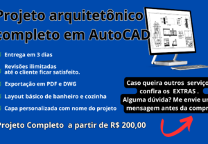 Eu vou fazer projeto arquitetônico no Auto Cad