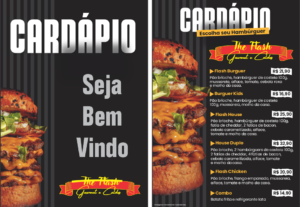 Eu vou Criar a arte do seu Cardápio.