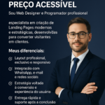 Eu vou fazer sua landing page com preço acessivel
