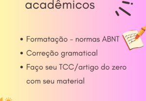 Eu vou corrigir e formatar seu trabalho acadêmico