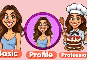 Eu vou fazer um pack com 3 caricaturas