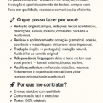 Eu vou  fazer Redações, trabalhos, traduções, escritas