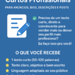 Eu vou Criar Textos Curtos Profissionais.