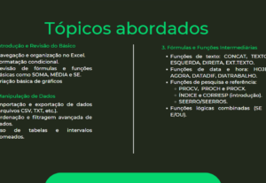Eu vou te enviar um conteúdo completo de como usar o Excel