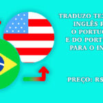 Eu vou fazer tradução do inglês por português.