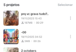 Eu vou Editar seus vídeos como preferir.