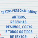 Eu vou fazer sua copy, artigo, resumo e todo tipo de texto