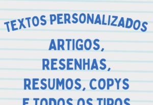 Eu vou fazer sua copy, artigo, resumo e todo tipo de texto