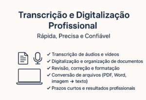 Eu vou Digitalizar E transcrever documentos