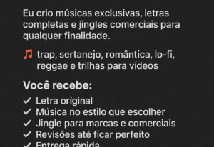 Eu vou Criar Jingles Comerciais Profissionais