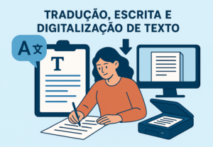 Eu vou fazer Tradução, escrita e serviços de digitação.