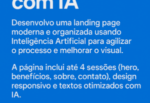 Eu vou criar uma landing page