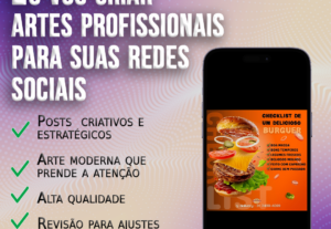 Eu vou criar artes profissionais para suas redes sociais