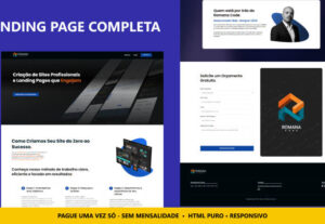 Eu vou desenvolver sua Landing Page responsiva e Profissiona...