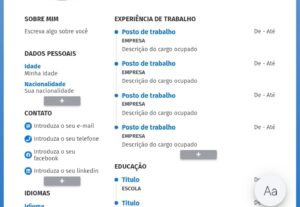 Eu vou fazer um currículo profissional