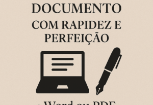 Eu vou Digitar seu texto ou documento com rapidez e perfeiçã...