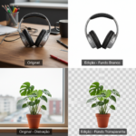 Eu vou fazer 5 recortes e fundo transparente profissional.