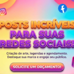 Eu vou criar posts e storys para suas redes sociais
