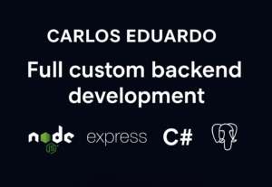 Eu vou criar o back end para você não se preocupe.