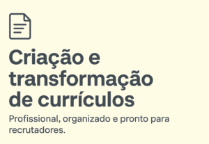 Eu vou fazer ou transformar seu currículo profissional