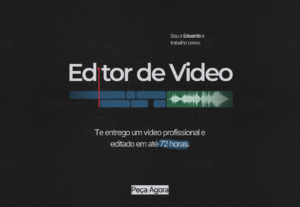 Eu vou fazer uma Edição Profissional no seu Vídeo em 72 hora...