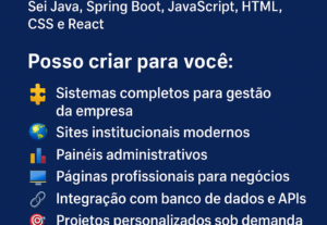 Eu vou fazer um sistema para sua empresa ou um site