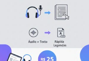 Eu vou fazer Transcrição Profissional e Rápida de Áudio