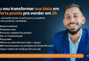 Eu vou transformar o seu conhecimento em um produto digital