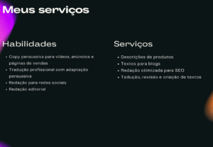 Eu vou ser Copywirter, tradutor e redator Profissional