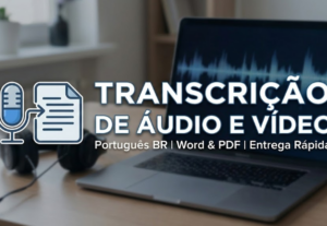 Eu vou Transcrever os seus áudios para Word/PDF