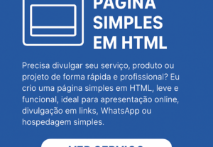 Eu vou Criar sites simples html